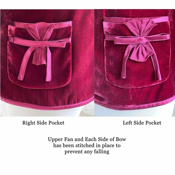 AUSTIN REED Sz 12 Cranberry Red Velvet Satin Trim Jacket / Shortened Sleeve 23" - Picture 6 of 8